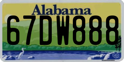 AL license plate 67DW888