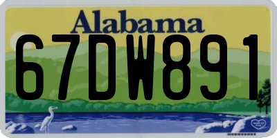 AL license plate 67DW891