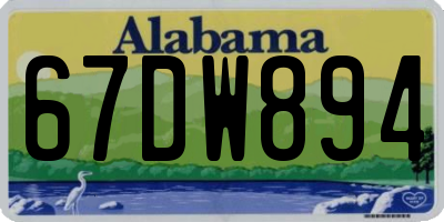 AL license plate 67DW894