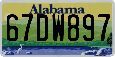 AL license plate 67DW897