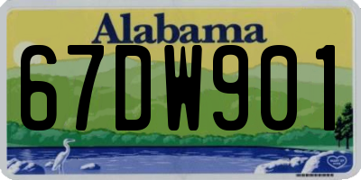 AL license plate 67DW901