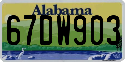 AL license plate 67DW903