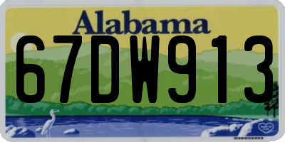 AL license plate 67DW913