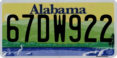 AL license plate 67DW922