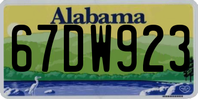 AL license plate 67DW923