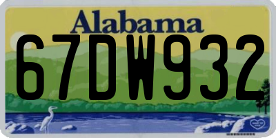 AL license plate 67DW932