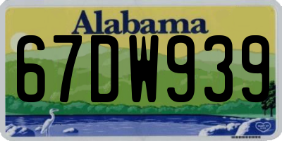 AL license plate 67DW939
