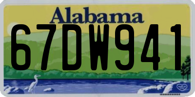 AL license plate 67DW941