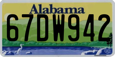AL license plate 67DW942