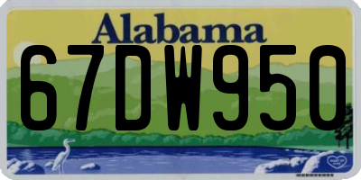 AL license plate 67DW950