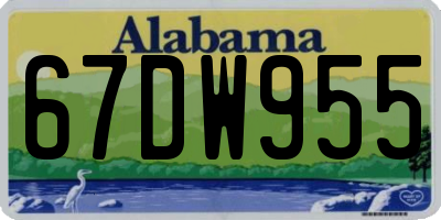 AL license plate 67DW955