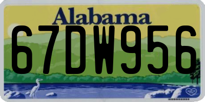 AL license plate 67DW956