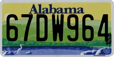 AL license plate 67DW964