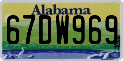 AL license plate 67DW969