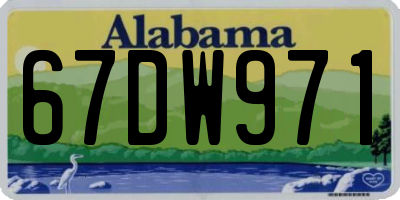 AL license plate 67DW971