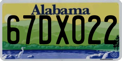 AL license plate 67DX022