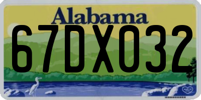 AL license plate 67DX032