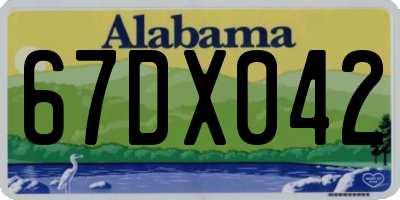 AL license plate 67DX042