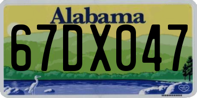 AL license plate 67DX047