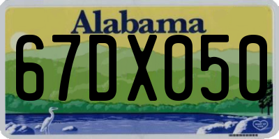 AL license plate 67DX050
