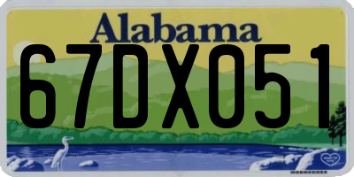 AL license plate 67DX051