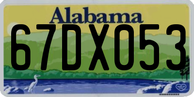 AL license plate 67DX053