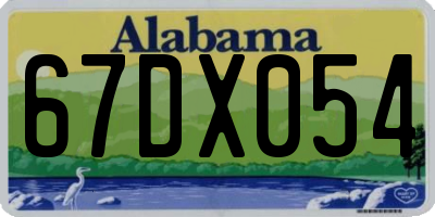 AL license plate 67DX054