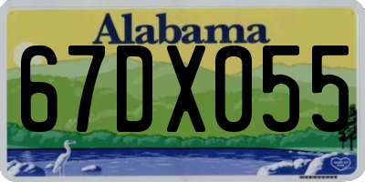AL license plate 67DX055