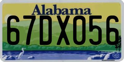 AL license plate 67DX056