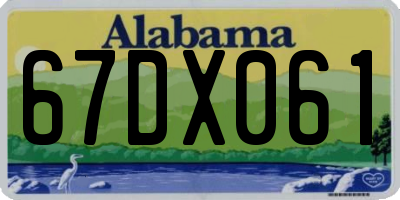 AL license plate 67DX061