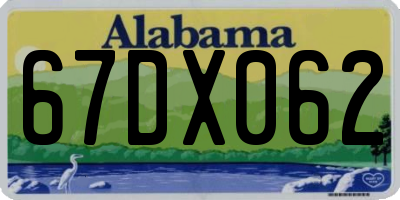 AL license plate 67DX062