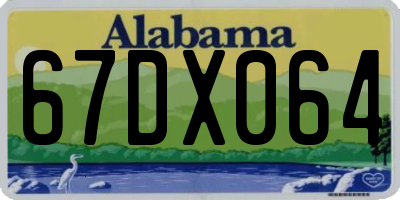 AL license plate 67DX064