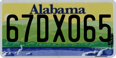 AL license plate 67DX065