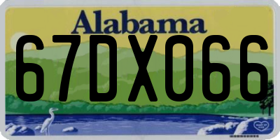 AL license plate 67DX066