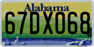 AL license plate 67DX068