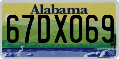 AL license plate 67DX069