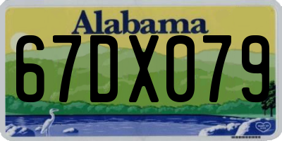 AL license plate 67DX079