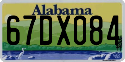 AL license plate 67DX084