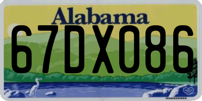 AL license plate 67DX086