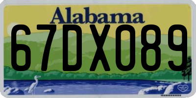 AL license plate 67DX089