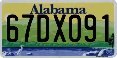 AL license plate 67DX091