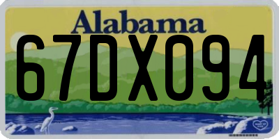 AL license plate 67DX094