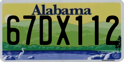 AL license plate 67DX112