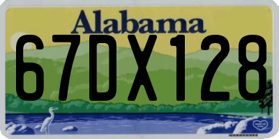 AL license plate 67DX128