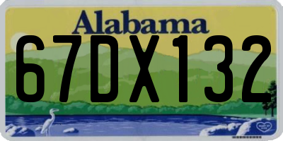 AL license plate 67DX132