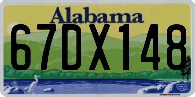 AL license plate 67DX148