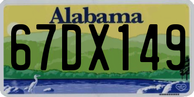 AL license plate 67DX149