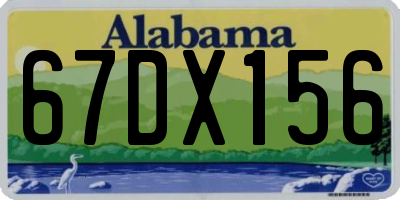 AL license plate 67DX156