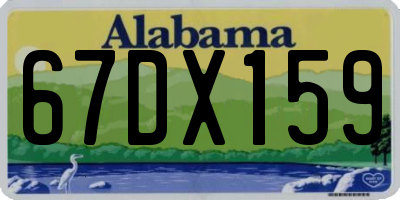 AL license plate 67DX159