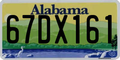 AL license plate 67DX161